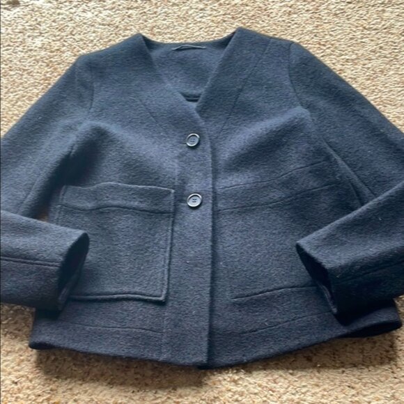 COS Womens Black Wool Jacket size 2 - Picture 1 of 6